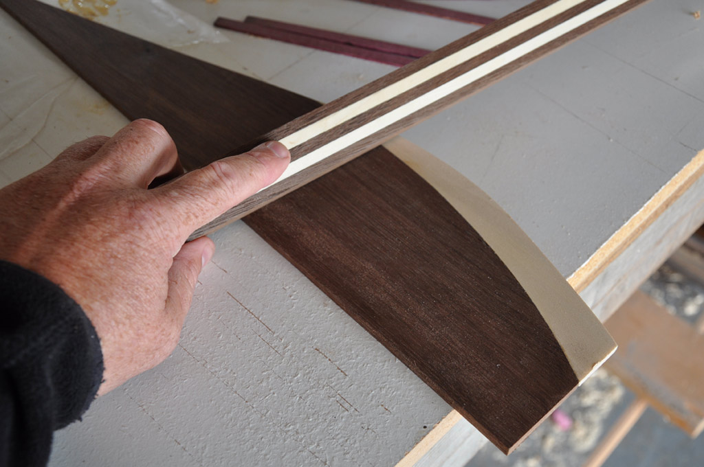 walnut and poplar shaft strips and blade pieces