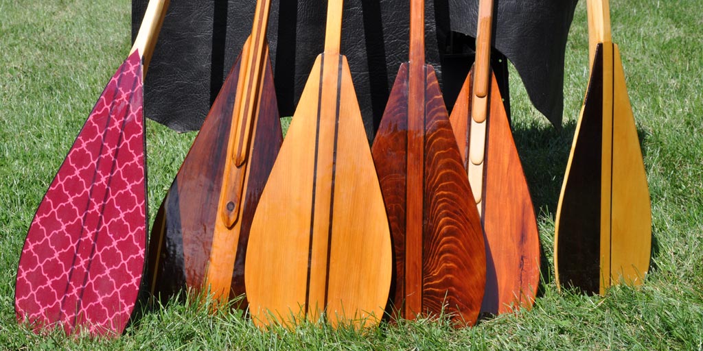 Wooden Canoe Paddle Set of 2
